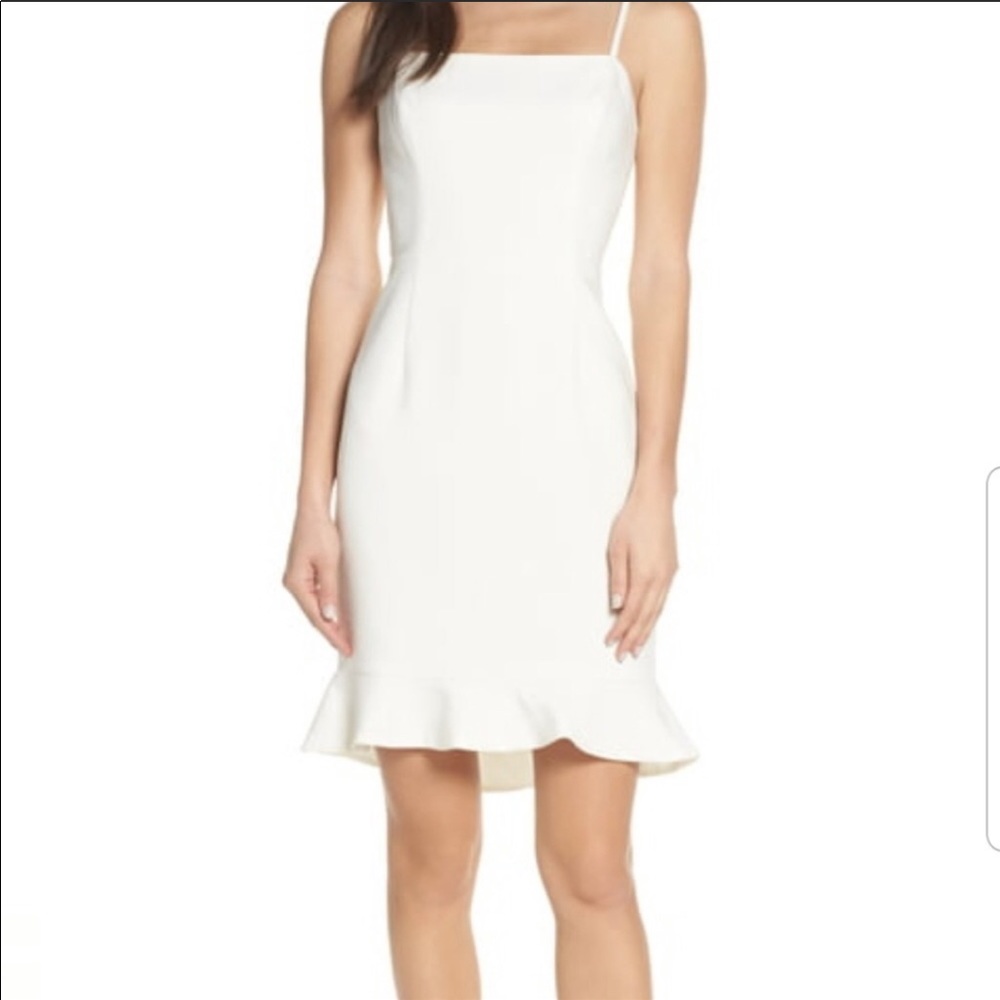 French Connection Ruffle Hem Sheath Dress